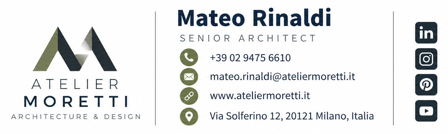 Atelier Moretti email signature preview