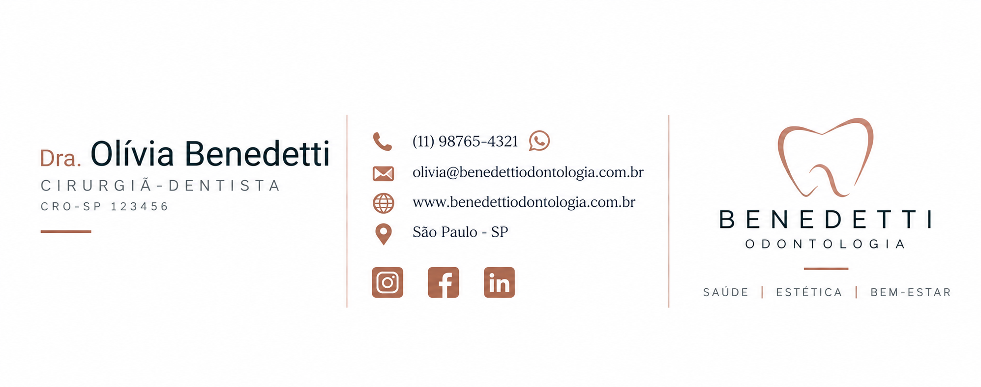 Benedetti Odontologia email signature preview