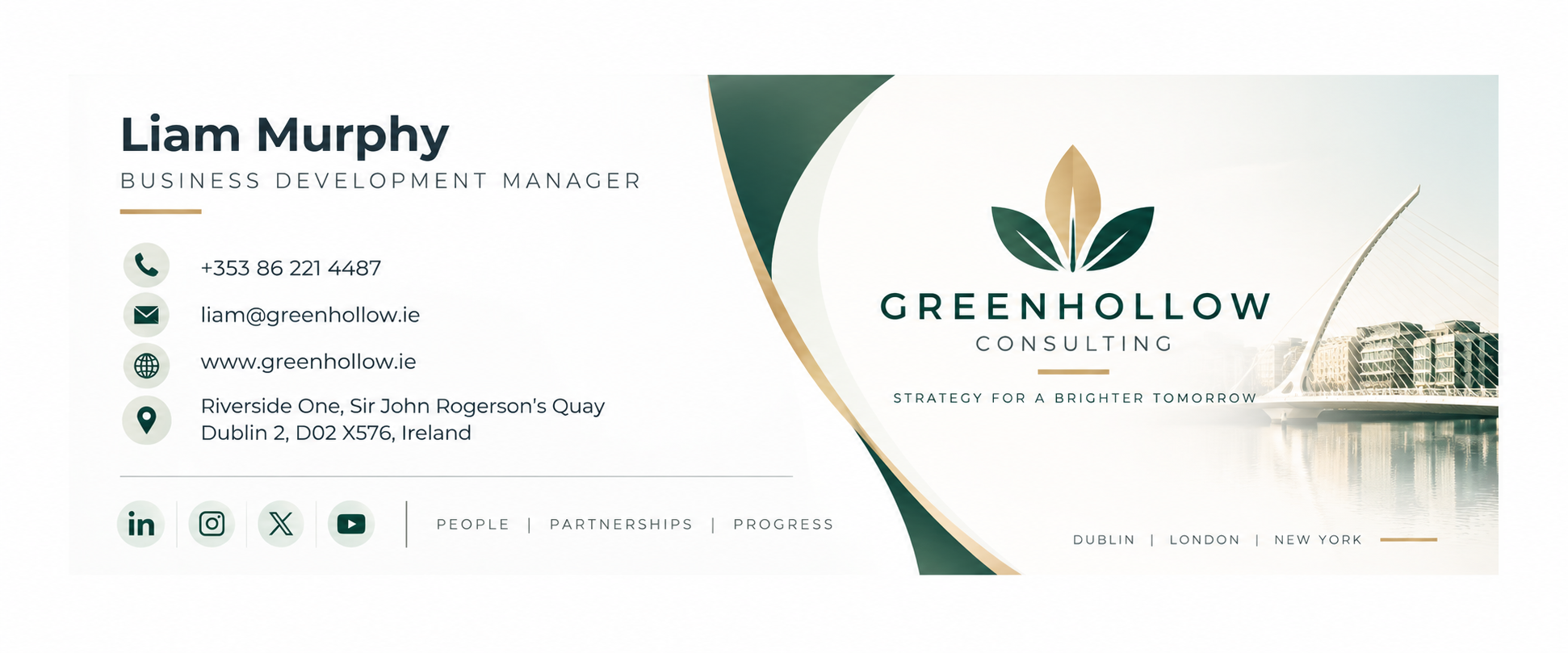 Greenhollow Consulting email signature preview